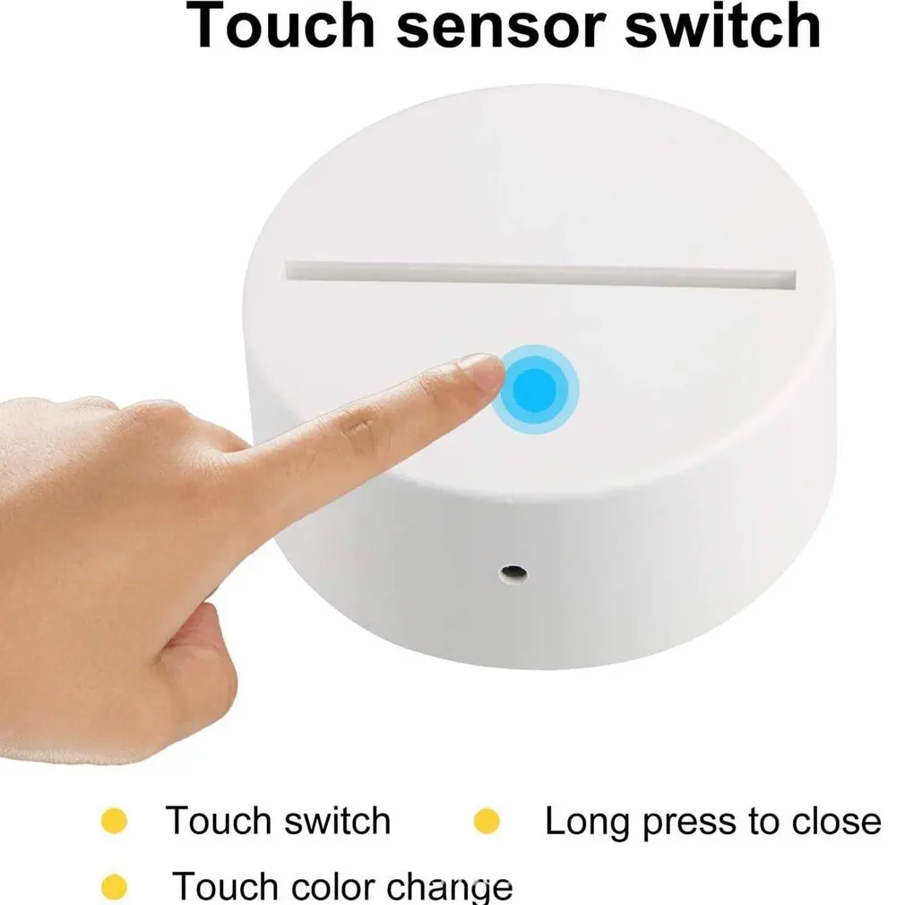

Hot 2022 Night Light Base Touch Bases Acrylic Colorful Controller 3D Night Lamps Household Soft Lights Lighting Tool Wholesale
