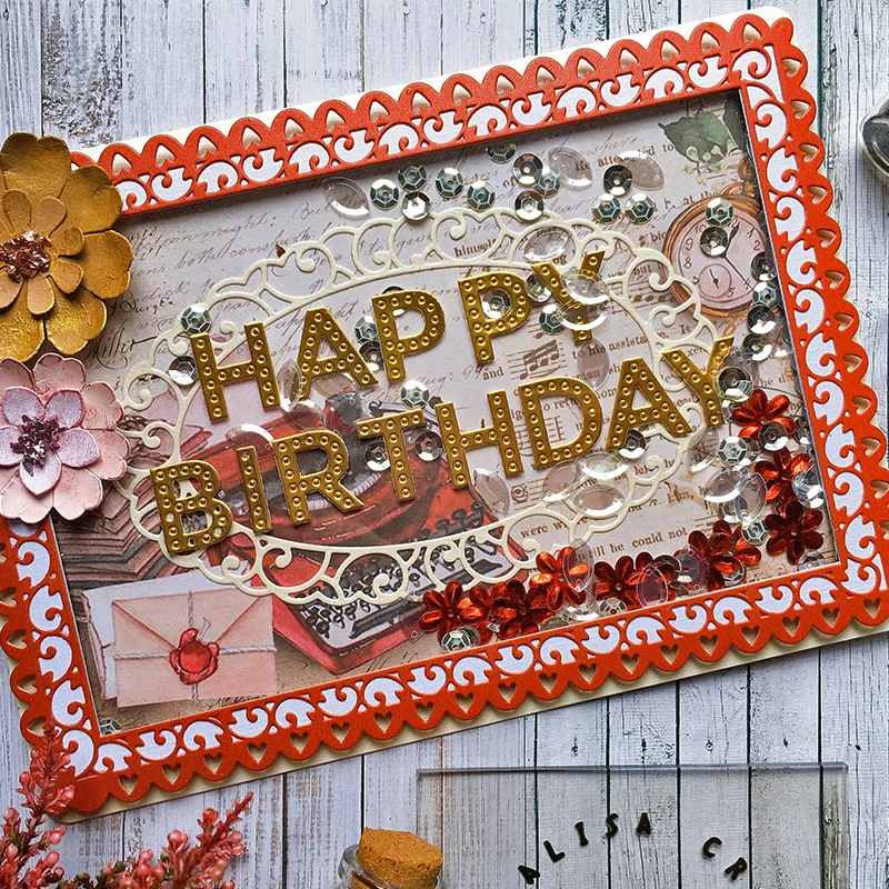 Panalisacraft большой размер кружевная рамка металлические штампы трафареты для