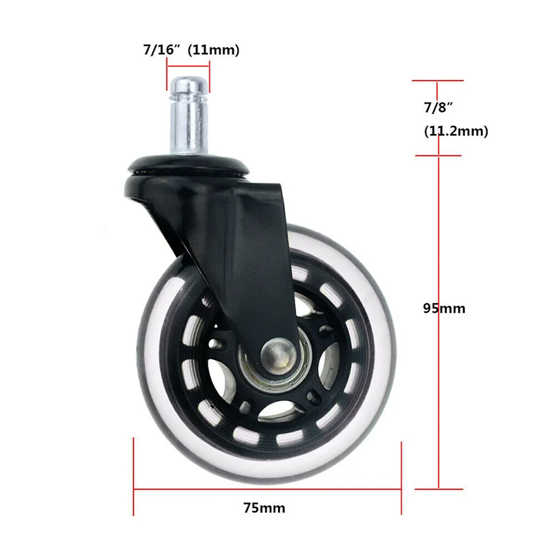 Caster Wheels Roller Rollerblade Style Castor Wheel Replacem