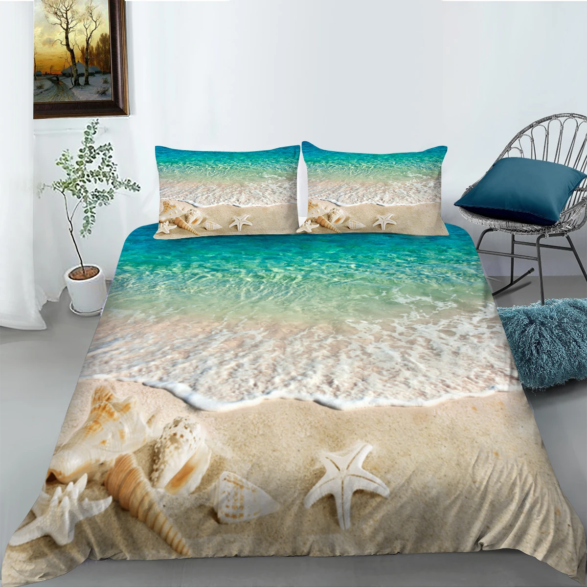 

Комплект мягкого постельного белья из 2/3 предметов с Европейским рисунком