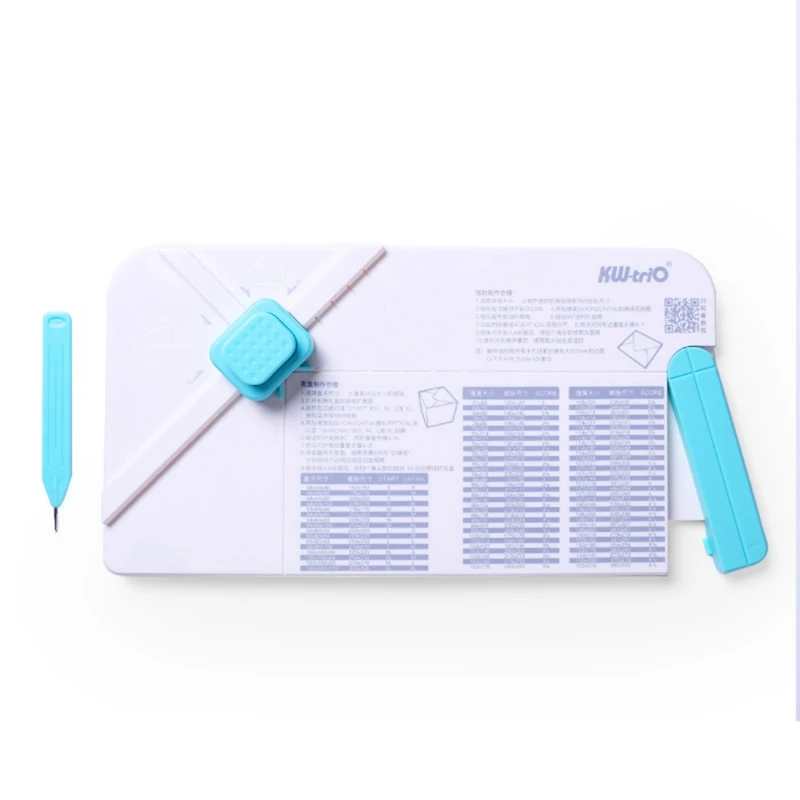 

KW-TRIO Gift Box Envelope Scribe Board Envelope Punch Board DIY Envelope Pocket Making Embossing Board Paper Cutter