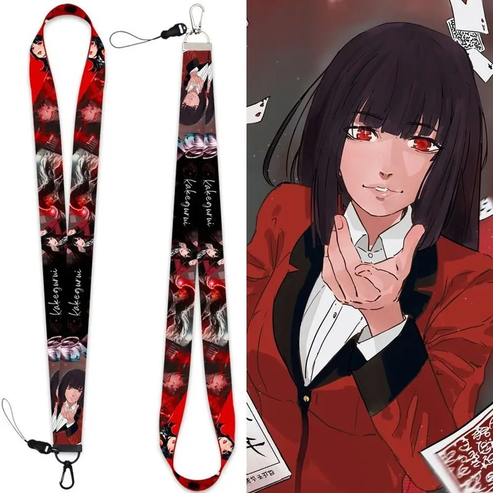 

Jabami Yumeko Keychain for Car Keys Bag Backpack Lanyard Kakegurui Anime Trinkets Accessories Phone Charm Women Jewelry Men Gift