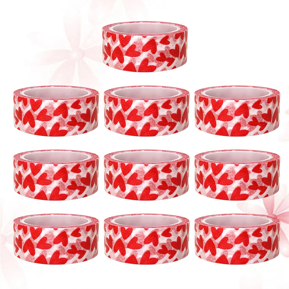 

Бумажная лента Washi с изображением маскирующего сердца для дня свадьбы, Красного альбома, декоративные ленты для упаковки подарков на день С...