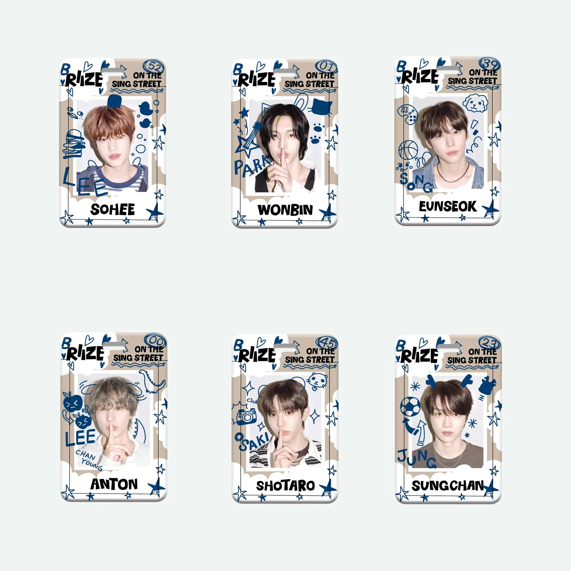 Kpop SHOTARO EUNSEOK SUNGCHAN WONBIN SOHEE ANTON Обложки для фотокарт с буквами Коллекция фанатов