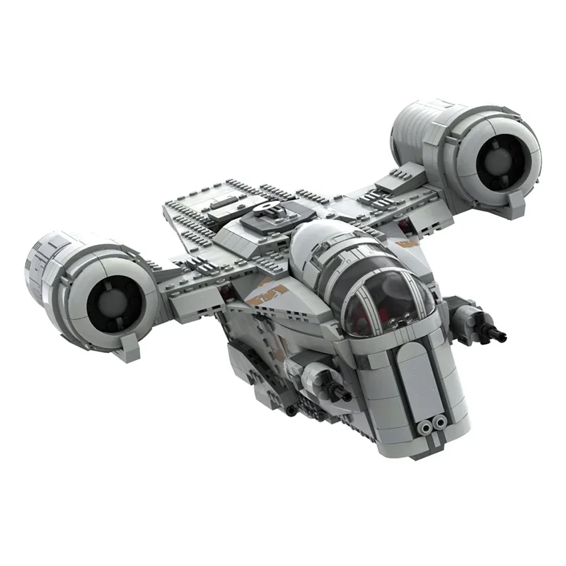 Фото 1204 детали MOC Razor Crest MOD Star Battle: Конструктор, развивающий творческие способности, идеальный подарок на праздник, игрушка-конструктор из кирпичиков №3
