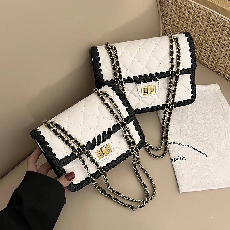 Роскошные брендовые дизайнерские женские сумки через плечо на цепочке новинка