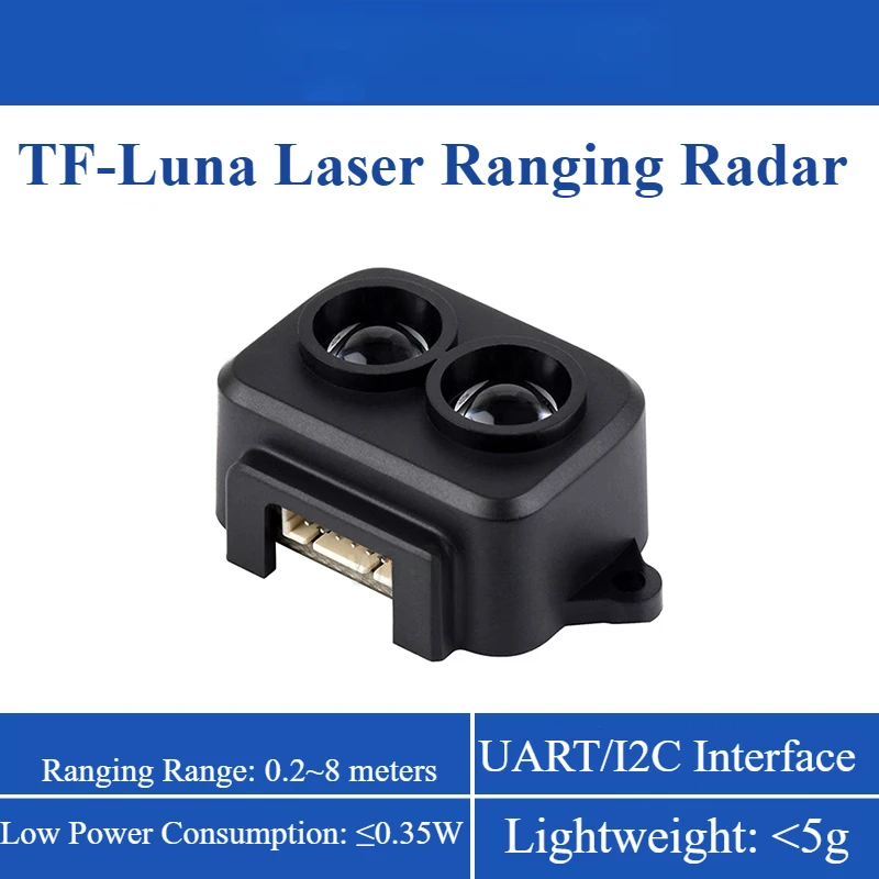 Фото Модуль датчика диапазона TF-Luna LiDAR Модуль TOF UART/I2C №1