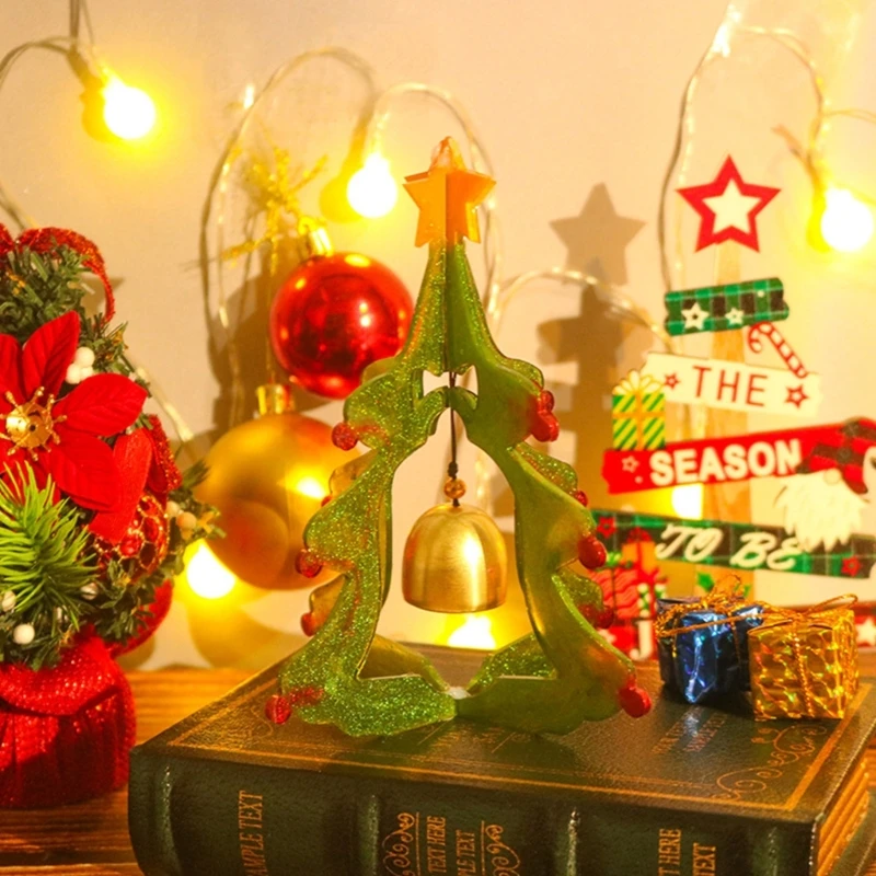 

DIY Рождественская силиконовая форма из смолы, уникальные принадлежности для поделок, украшения, формы, золотой колокольчик для