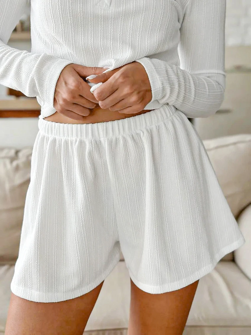 Marthaqiqi белый женский костюм для сна сексуальные пижамы с v-образным вырезом