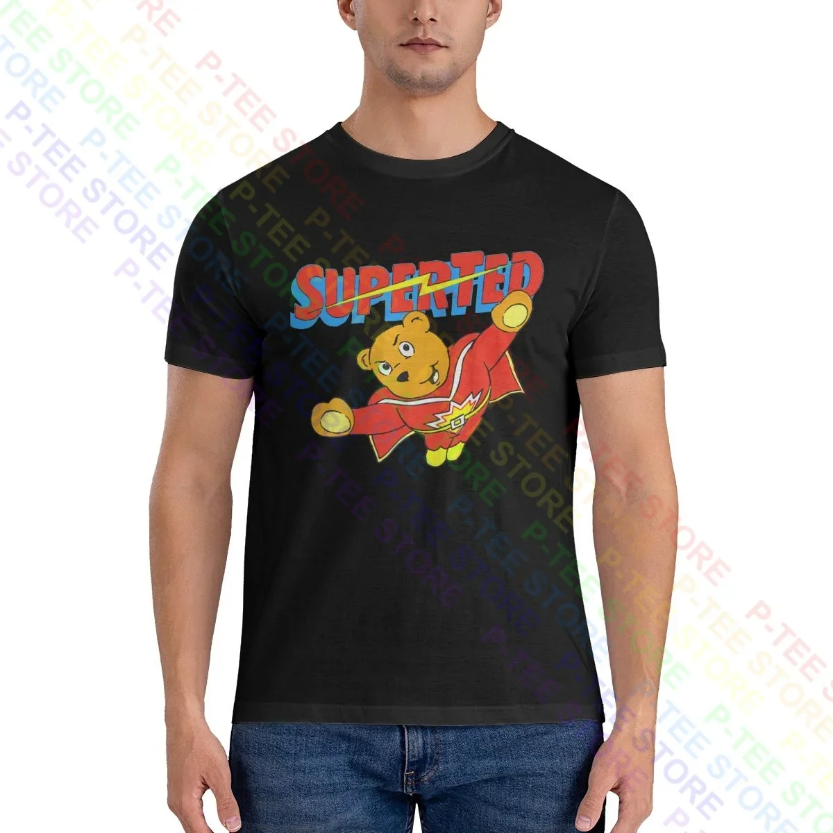 Фото Футболка Superted Retron, новая повседневная футболка премиум-класса с горячими предложениями №1