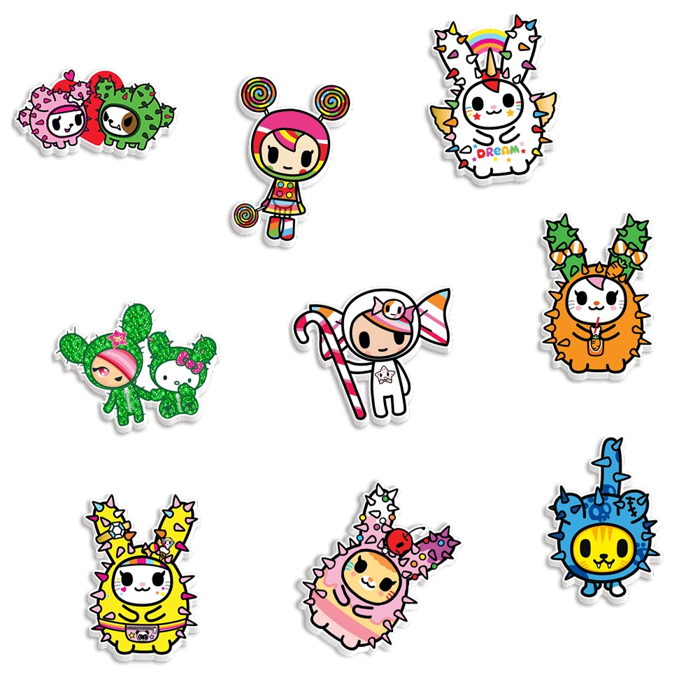 

10pcs DIY Hair Bows Cartoon Tokydok Planar Resins Flatback for DIY Phone Decorations Accessories