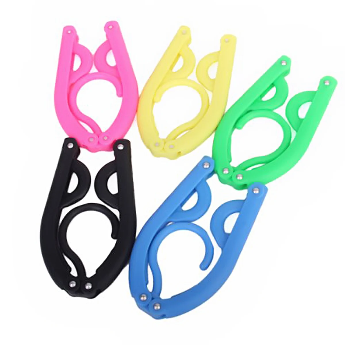 

5pcs Portable Travel Folding Plastic Clothes Coat Hangers Racks (Mixed Style)