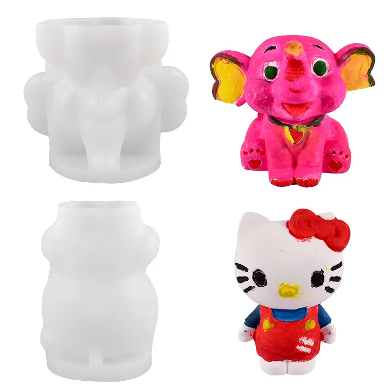 

Мультяшные искусственные украшения в виде слона из смолы