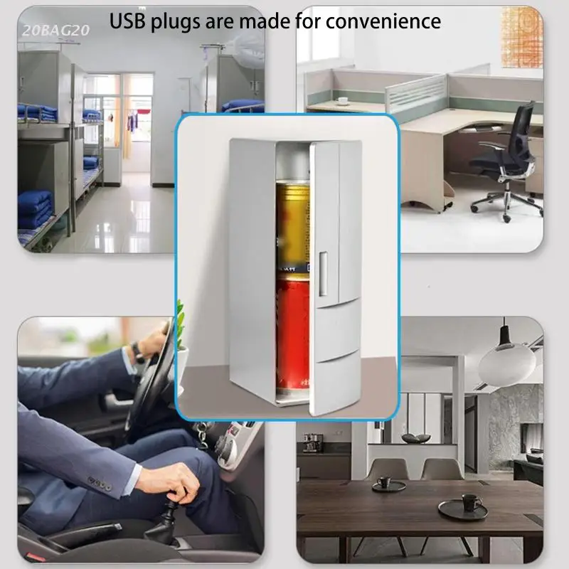Мини-холодильник с USB-портом банки для напитков охладитель/грелка холодильник