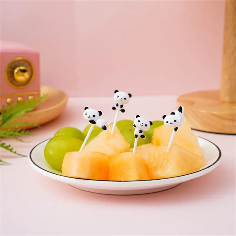 

Bento Decoration Stickers Non-toxic Panda Shape For Fruit Pastries Desserts Children Tableware Fruit Fork Food Grade