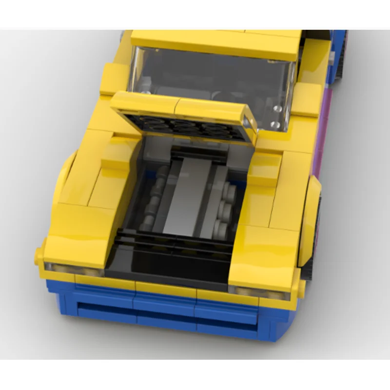 Конструктор MOC автомобиль скоростной Чемпион 1983 ретро сделай сам детские