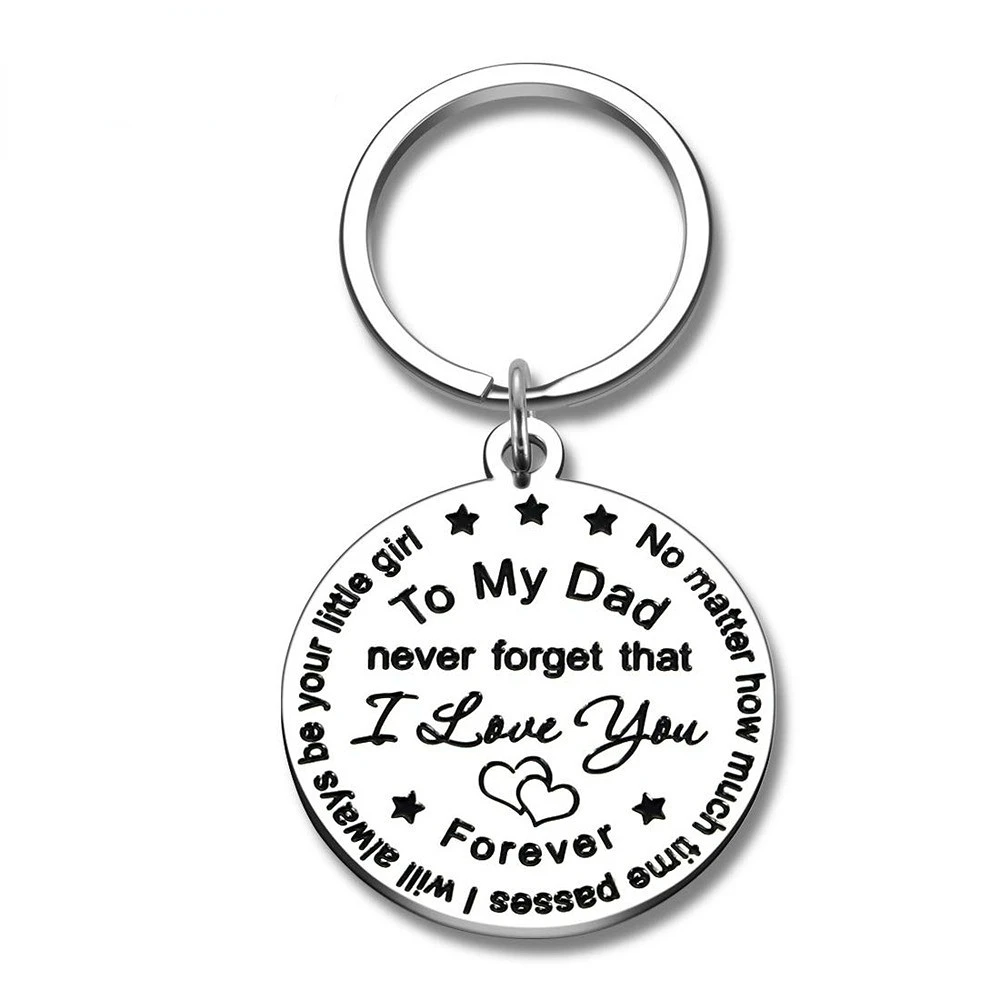

2023 Dad Father Gifts Keychain From Daughter Father Day Birthday Gift for Father Daddy Thanksgiving Day Jewelry Present To Papa
