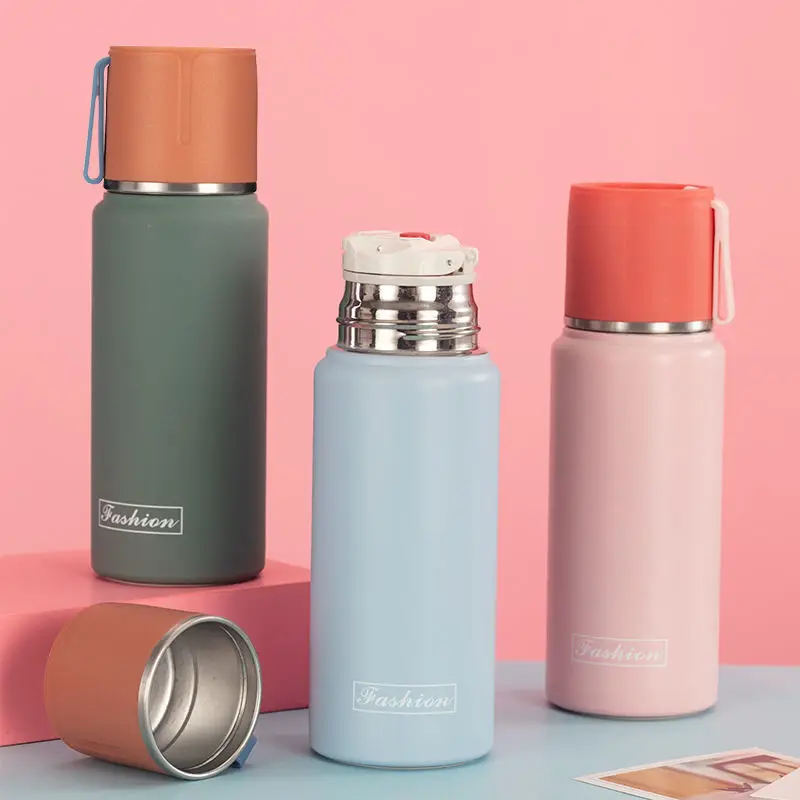 

400 мл 304 Нержавеющая сталь вакуумные фляжки, портативный термос, бутылки, похлопывающая крышка, изоляционная чашка, стакан с ручкой, термобут...