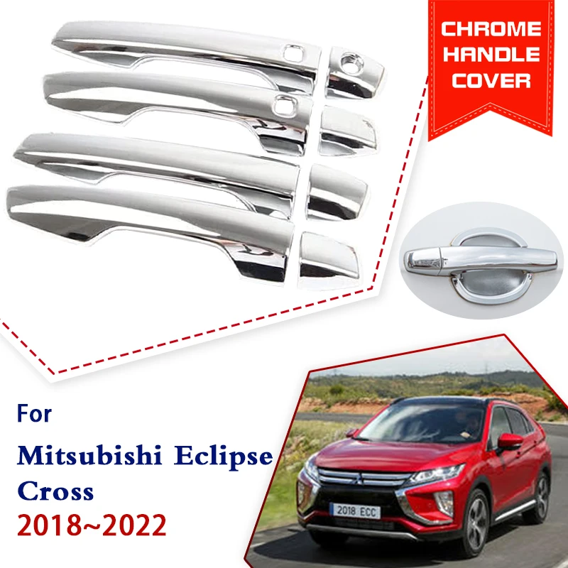 

Chrome Door Handle Cover Fit for Mitsubishi Eclipse Cross 2018 2019 2020 2021 2022 Car Accessories Protective Decoration Sticker