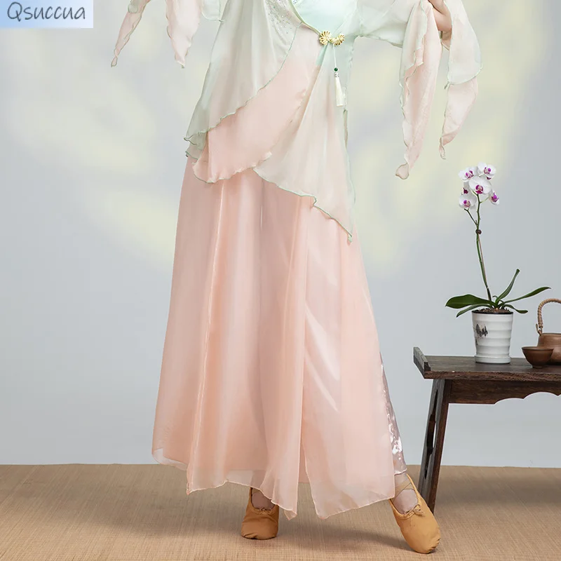 Классическая женская одежда Hanfu для тренировок Женский костюм взрослых