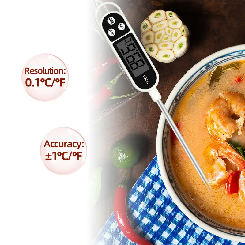 Фото Цифровой кухонный термометр TP300 для мяса, приготовления пищи, барбекю, электронный термощуп для духовки, кухонные инструменты №4