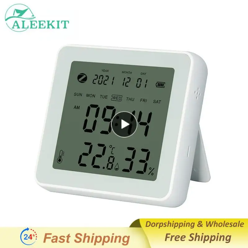 

1/2/3PCS Home Assistant Tuya Zigbee Universal Indoor Hygrometer App Remote Monitor Smart Home Thermometer Detector