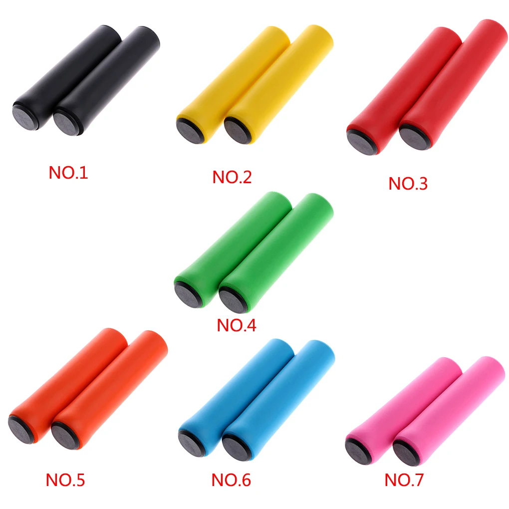 1 Pair Bicycle Handlebar Grips Mountain Bike Handle Bar Cover Comfortable Removable Outdoor Grip Accessories Pink