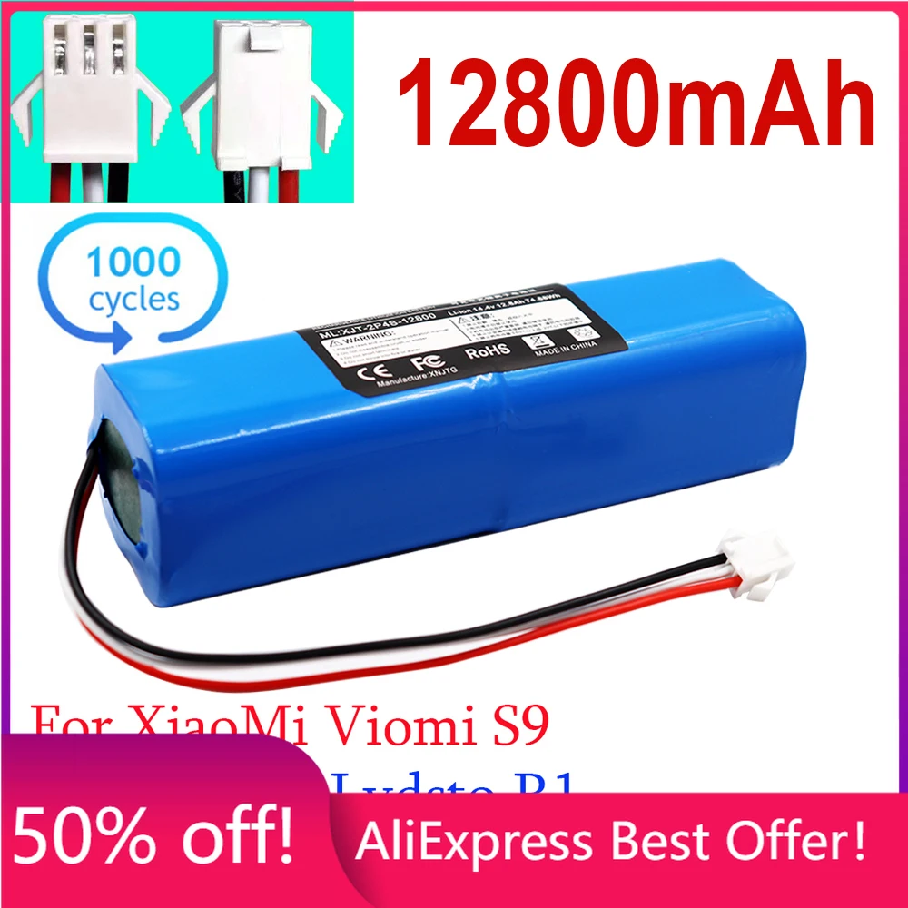 

Original for XiaoMi Lydsto R1 Rechargeable Li-ion Battery Robot Vacuum Cleaner R1 Battery Pack with Capacity 12800mAh