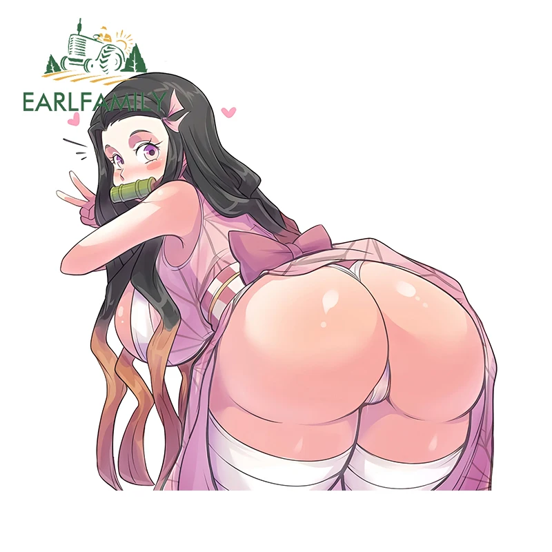 EARLFAMILY 13 см X 12 7 для Nezuk сексуальные автомобильные наклейки в виде ягодиц модные