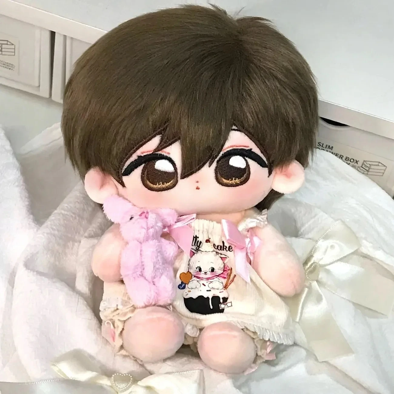 

Ouran High School Host Club Fujioka Haruhi 20cm Game Plush Stuffed Doll Body Cosplay Dress Up Dolls Mascot Plushie Pillow Gift