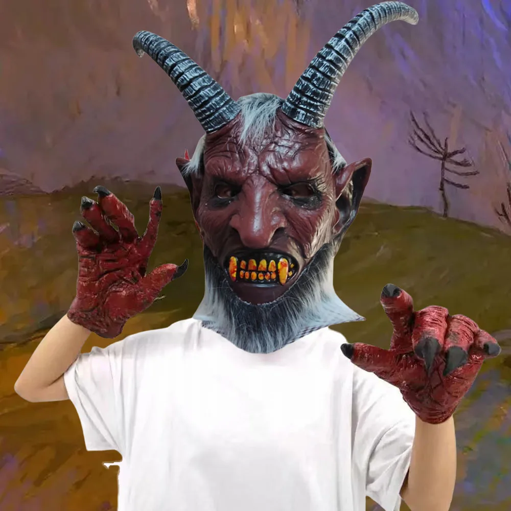 Высококачественные латексные перчатки демона для косплея нарядное платье на