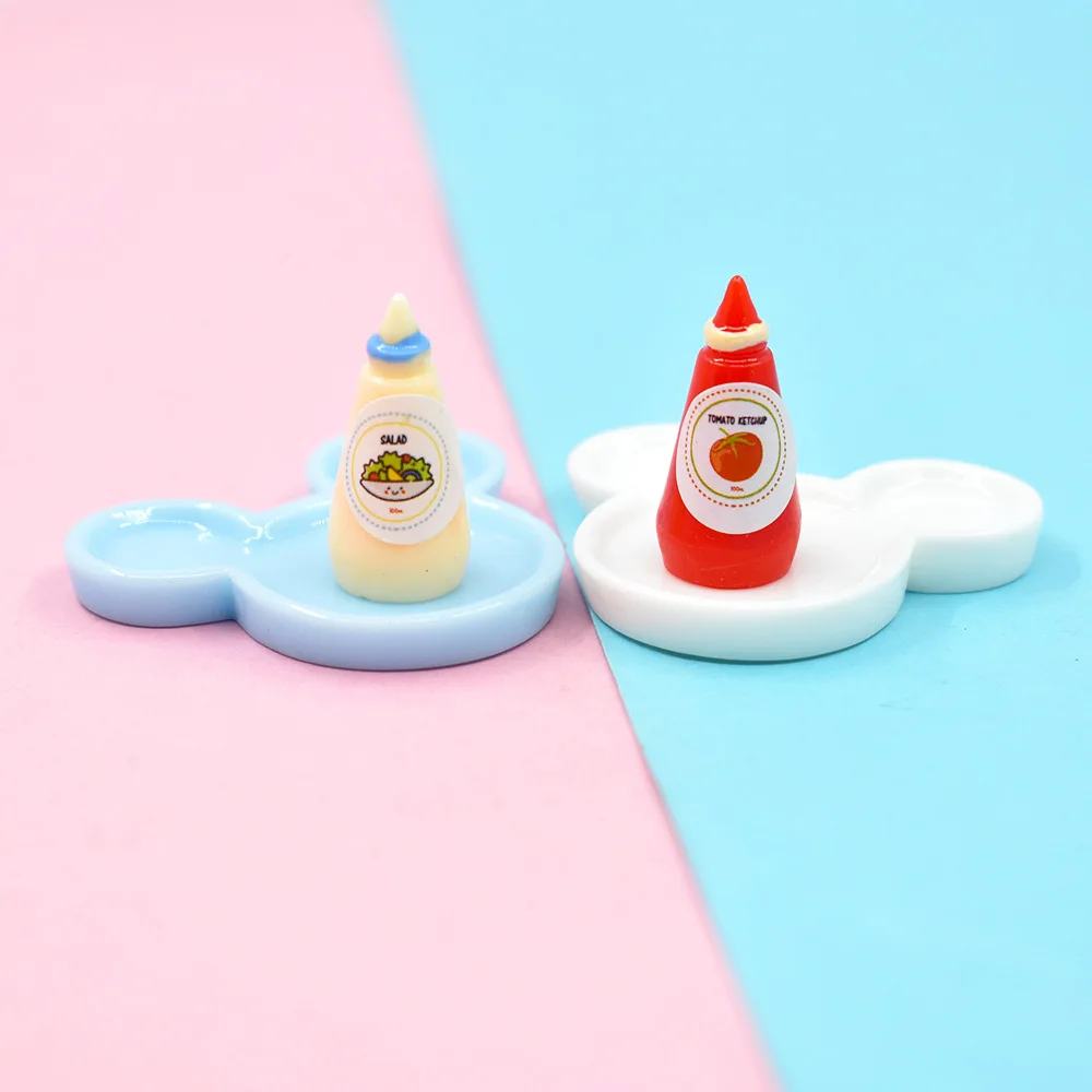 20 шт. имитация смолы томатный соус салатная повязка Мини искусственная еда искусственная кухня PlayCraft горячая распродажа