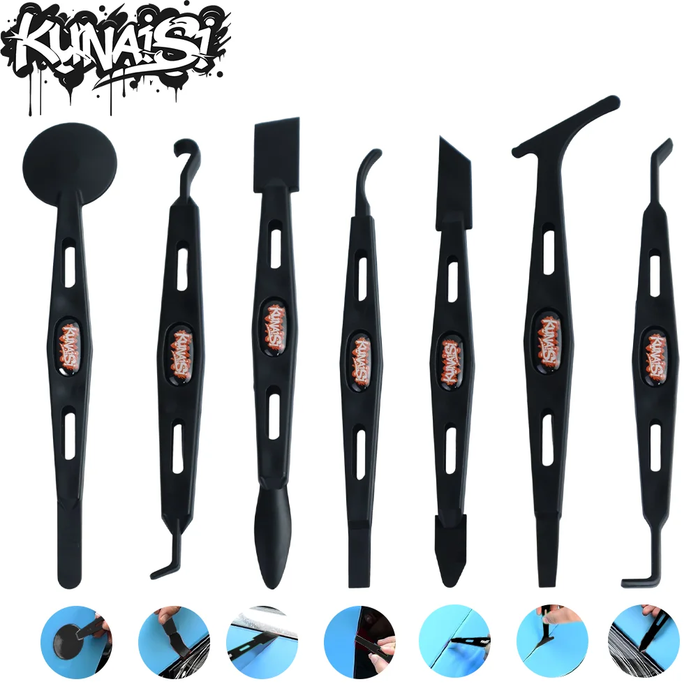 

Магнитный инструмент для упаковки автомобилей KUNAISI, инструменты для оттенка оконной пленки, двухсторонний ракель из полипропилена для установки оконной пленки/наклеек