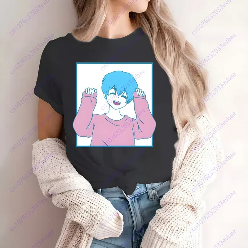 Футболка женская сказочная в стиле 90-х с круглым вырезом и принтом