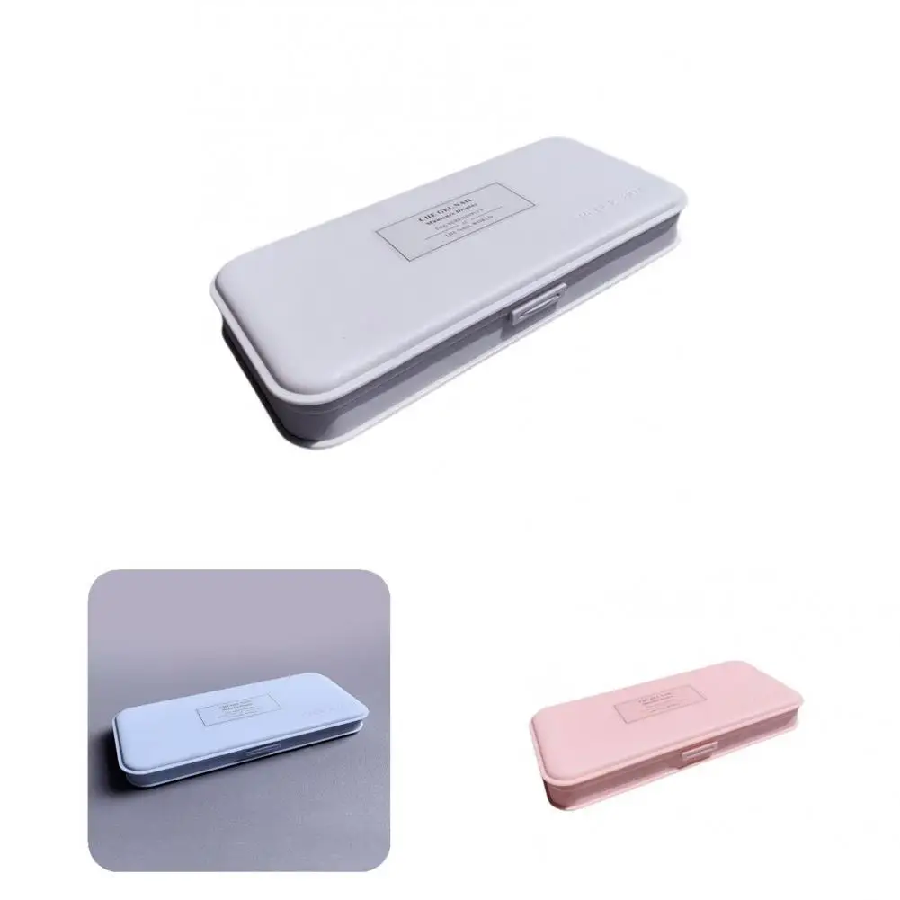 

Stylish Rectangle Space Saving Nail Tools Storage Tray Box for Travel Cuticle Pusher Holder Nail Tools Box