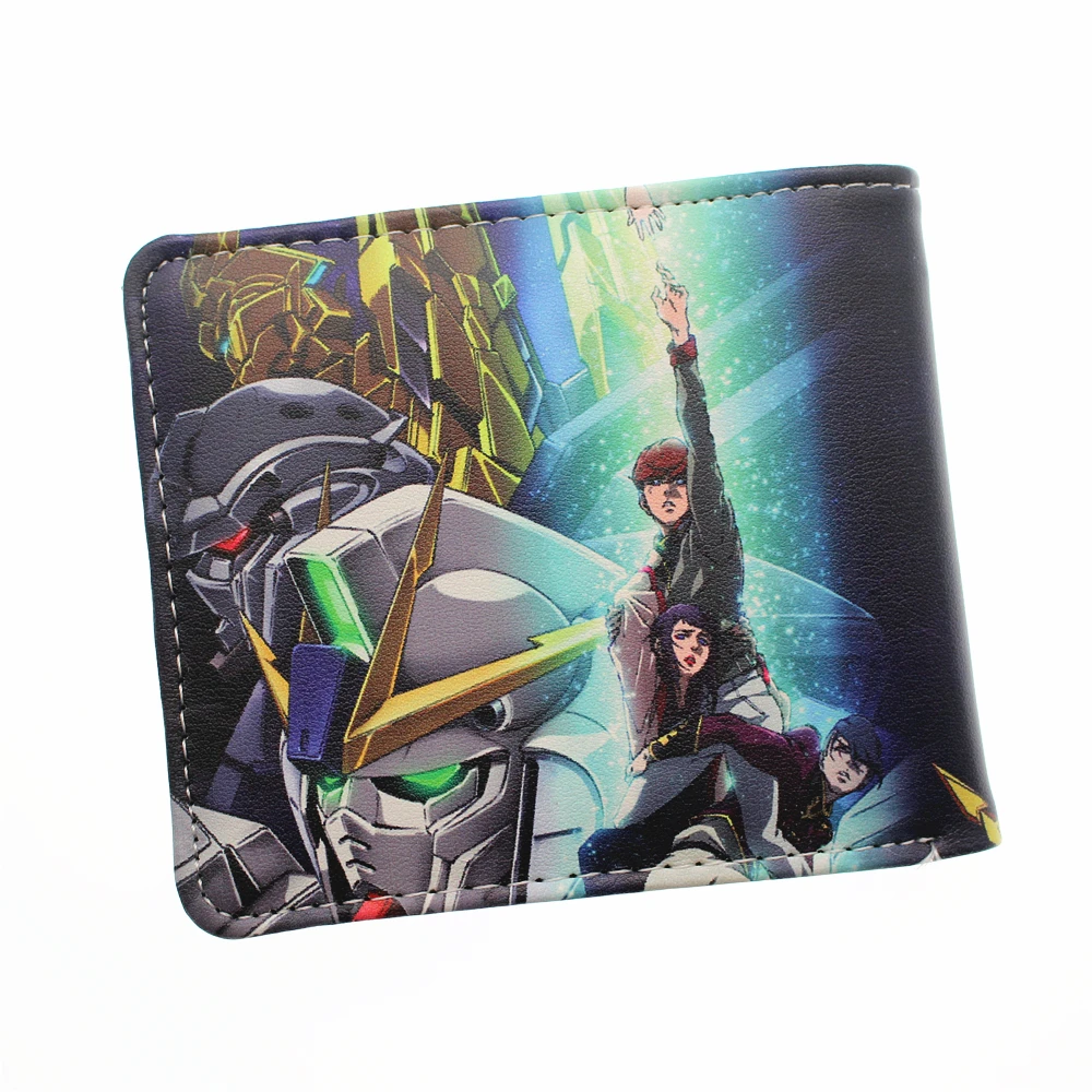 

Anime GUNDAM Wallet Cartoon PU Short Photo Card Leather Boys Girls Coin Zipper Pocket Student Teenager Purse