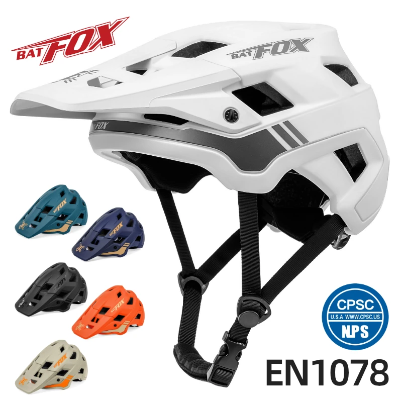 BTAFOX-casco blanco de ciclismo para hombre y mujer, protector de cabeza para...