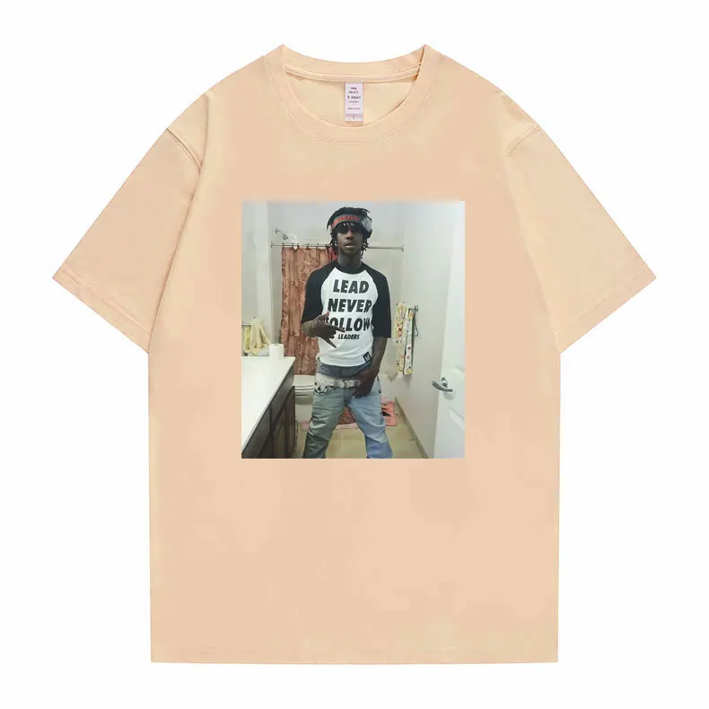 Футболка Rapper Chief Keef со свинцовыми надписями никогда не следуй за лидерами