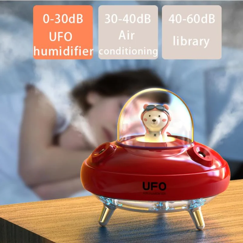 Беспроводной увлажнитель воздуха UFO с двумя насадками Настольный светодиодный