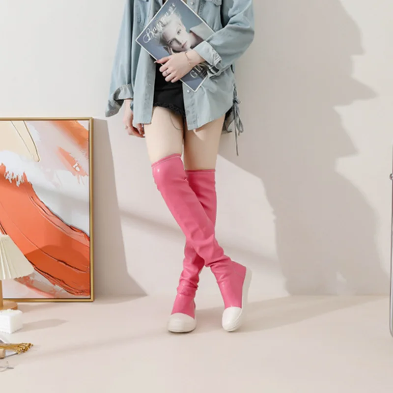 Прямая поставка брендовые Дизайнерские Сапоги для ног длинные тонкие