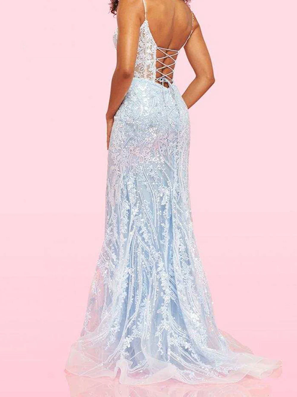 Romans Mermaid Prom Dress Sparkly Long Dress Girl Party Dress Evening Dress Cocktail Dress Prom Dresses Lace-Up robe de soiree