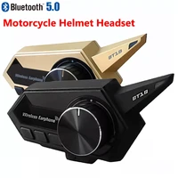 bt18 bluetooth 5 0 motor helmet headset wireless handsfree stereo earphone motorcycle hifi headphones with handbar controller