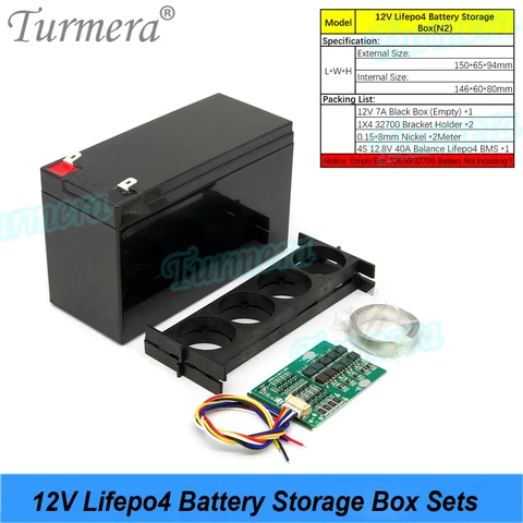 Ящик для хранения аккумуляторов Turmera 12V Lifepo4 1X4 32700