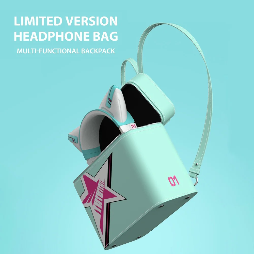 Фото YOWU Hatsune Miku Беспроводные наушники Bluetooth 5,0 Управление через приложение RGB подсветка Оригинальные наушники с милым котом Наушники-вкладыши №2