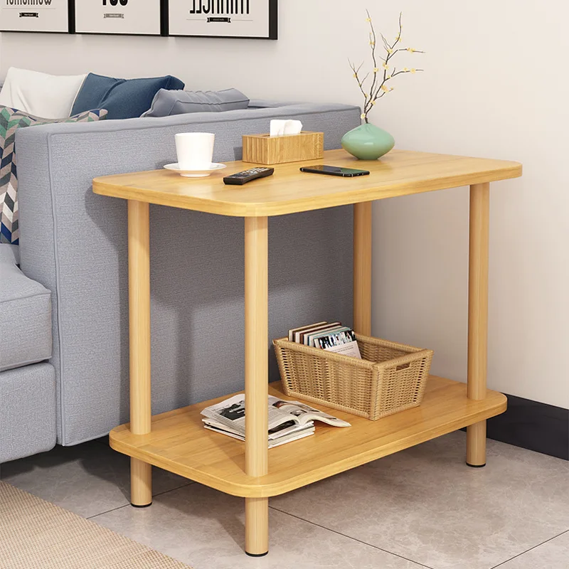 

Прикроватный шкаф, маленький квадратный стол, двухуровневый простой современный бытовой мини-шкаф для аренды гостиной, кофейный шкаф