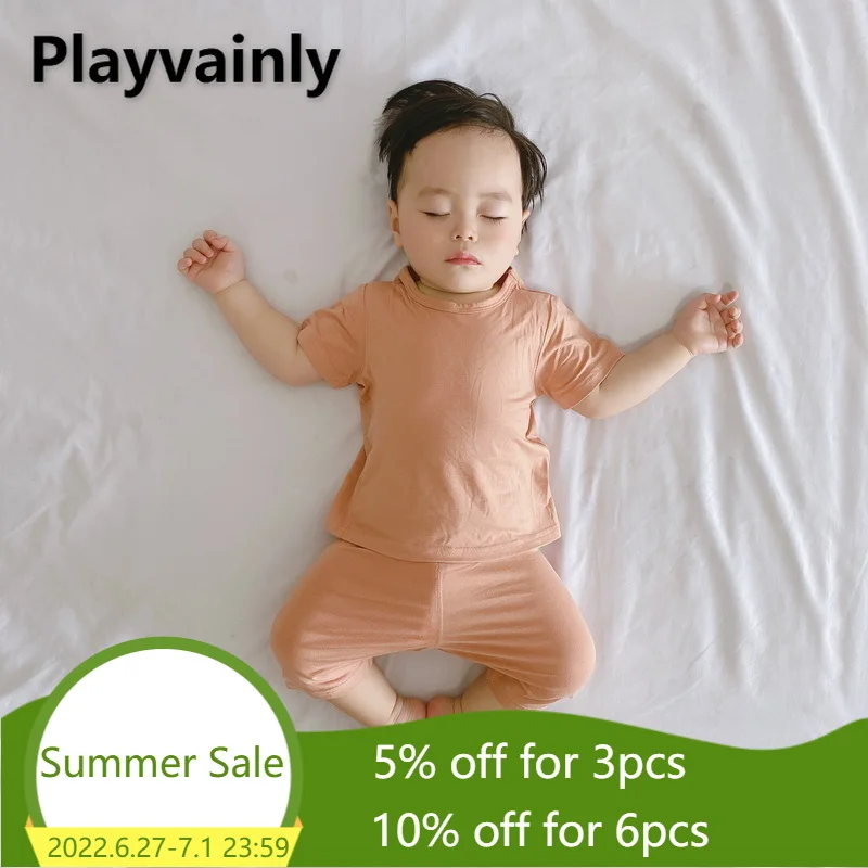 

2021 New Summer Baby Girls Boys Bodysuit Solid Color Round Collar Cotton Jumpsuit +T-shirt+Shorts Kids Casual Clothes E0223