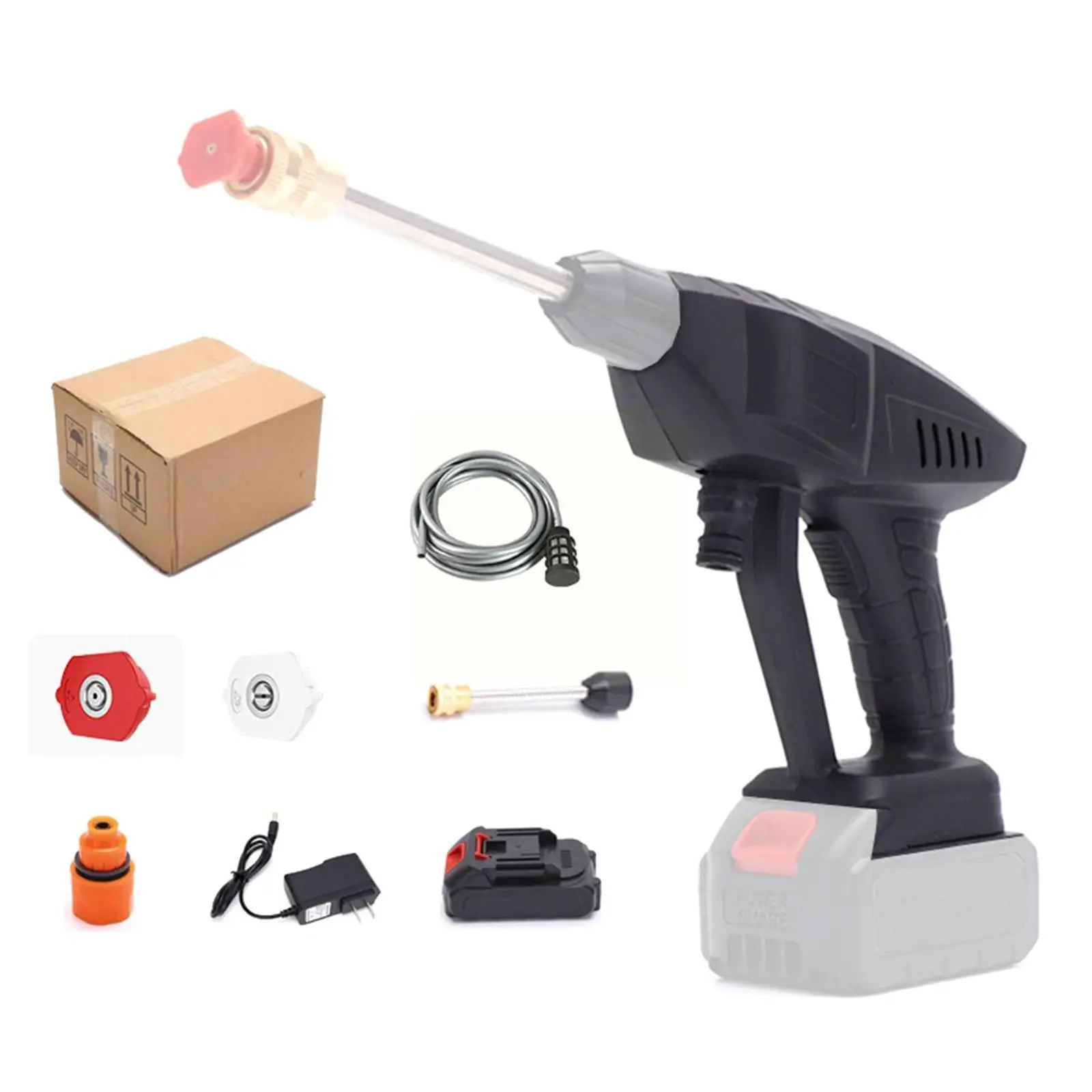 

300W Wireless Electric High Pressure Washer Car Wash Rechargeable Electric Gun Water Gun Cordless 15000mAh Foam Machine Was C9B6