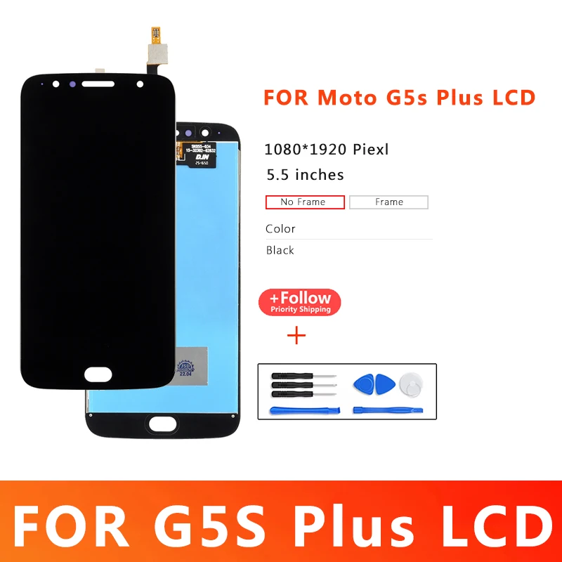 

5.5" Display For Motorola MOTO G5S Plus LCD XT1802 XT1803 XT1805 XT1806 LCD Display Touch Screen Digitizer Replacement