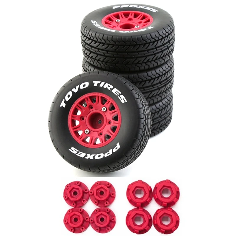 

4Pcs 113Mm 1/8 1/10 Short Course Truck Tire Tyre Wheels With 12 14 17Mm Hex For Traxxas Slash Arrma SENTON VKAR RC Car