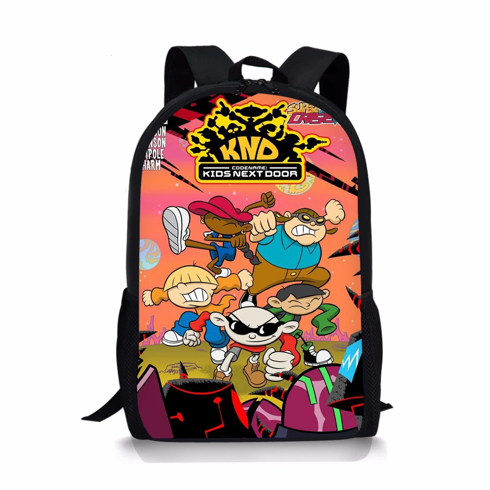 ADVOCATOR Cartoon Kids Next Door Print School Bags for Boys Customized Students Satchel Waterproof School Backpacks Shipping